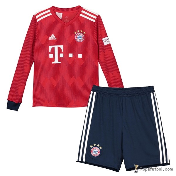 Bayern Munich Replica Primera Ropa Manga Larga Niños 2018/19 Rojo